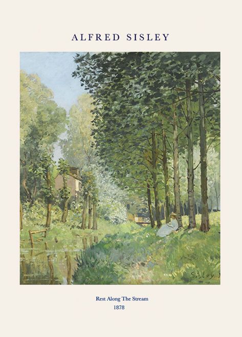 Monet Paintings Poster, Maryam Aesthetic, Monet Prints Poster, Sisley Fashion, Alfred Sisley Impressionism, The Artist's Garden In Argenteuil, Alfred Sisley, Jules Cheret, Frederic Remington