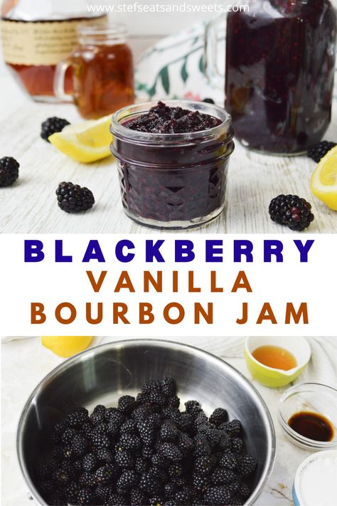 Current Jam Recipes, Blackberry Jam Recipes For Canning, Blackberry Bourbon Jam, Small Batch Preserves, Herb Jam Recipes, Gourmet Jam Recipes, Jam Flavor Combinations, Jelly Preserves Jam Recipes, Fun Jam Recipes