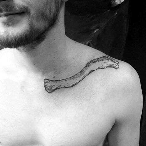 Antatomical Collar Bone Mens Bone Tattoo Collar Bone Tattoos, Anatomical Tattoos, Collar Bone Tattoo For Men, Collar Tattoo, Clavicle Tattoo, Bone Tattoo, Bone Tattoos, Omerta Tattoo, Tattoo Inspiration Men