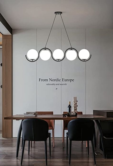 Black Pendant Light Dining Table, Modern Dining Room Light Fixtures, Modern Minimalist Chandelier, Oval Dining Room Table, Dining Room Black, Modern Dining Room Lighting, Chandelier For Bedroom, Mid Century Modern Chandelier, Minimalist Chandelier