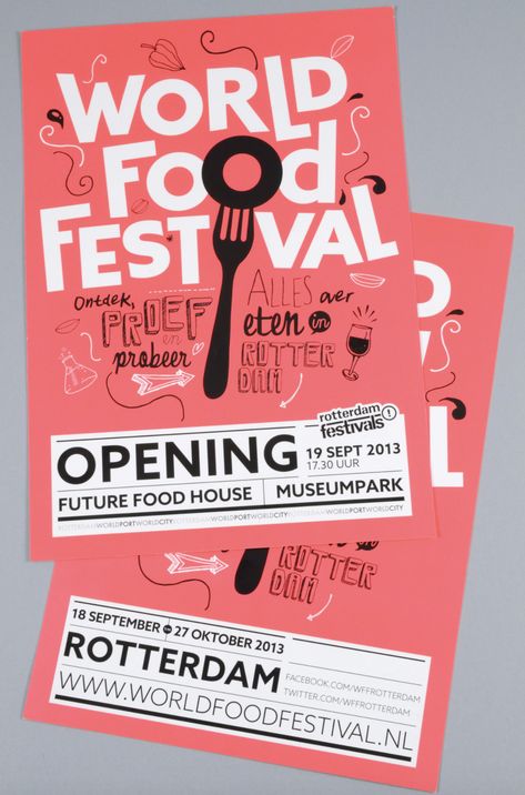 Food Festivals Event, Food Festival Poster, Event Poster Design Inspiration, Handwritten Type, Food Infographic, Simple Typography, Festival Flyer, World Food, Event Poster Design