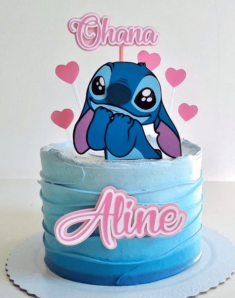 Lilo And Stitch Cake, Stitch Cake, Disney Birthday Cakes, Cake Designs Images, Beautiful Birthday Cakes, Creative Birthday Cakes, Disney Cakes, Pretty Birthday Cakes, Cute Birthday Cakes