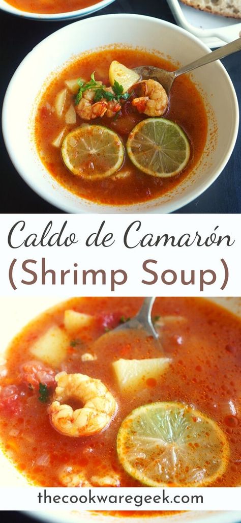 Seafood Crepes, Caldo Recipe, Shrimp Soup Recipes, Mexican Soup Recipes, Shrimp Soup, Mexican Soup, Shrimp Recipes For Dinner, Seafood Soup, Easy Soups