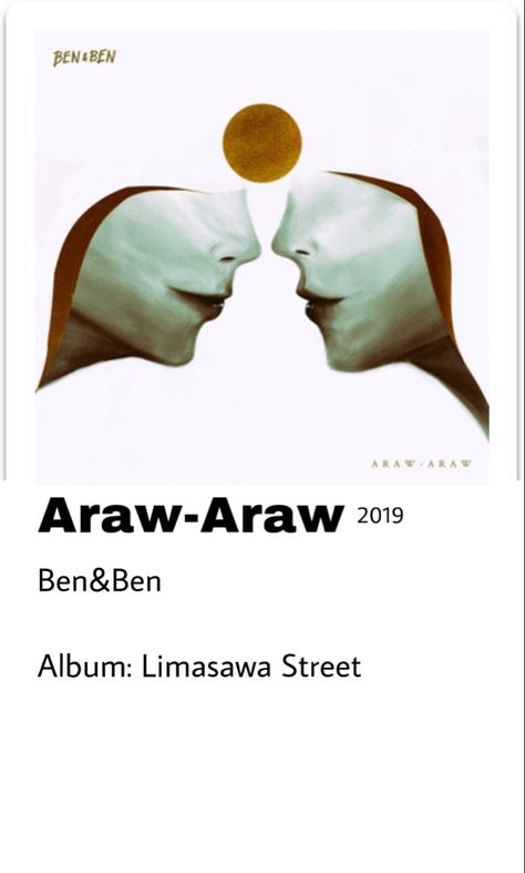 Araw Araw Ben&ben Spotify, Ben N Ben, Ben&ben Araw Araw, Ben And Ben Spotify, Ben&ben Band, Caricature Wedding, Ben & Ben, Music Stuff, Album Covers