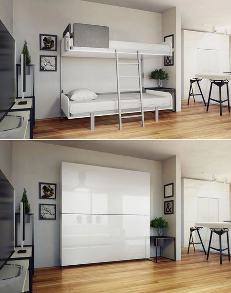 Living Room Bunk Beds, Fold Out Bunk Beds, Queen Bed With Full Trundle, Bed Folding Into Wall, Fold Down Bunk Beds, Fold Up Bunk Beds, Folding Bunk Beds, Wall Bunk Beds, Wall Folding Bed