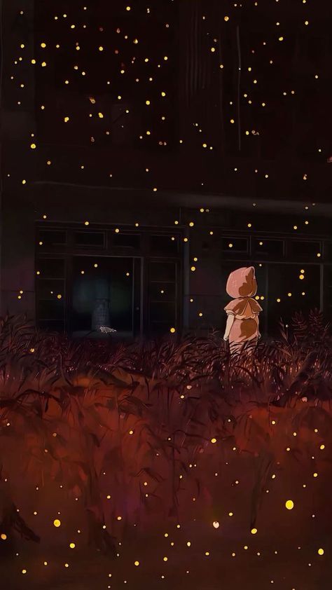 Fireflies Wallpaper, Grave Of Fireflies, Grave Of The Fireflies, Ghibli Artwork, Studio Ghibli Movies, Ghibli Movies, Firefly, Studio Ghibli, Anime