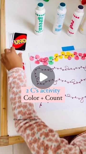 Nisha Yadav| Your Key to Easy Learning Activities on Instagram: "Give this fun counting and color recognition activity a try! Just draw some holiday lights on paper, grab Uno cards, and start counting. Flip a card, then dot the lights to match the number and color. Simple and engaging!!

Follow @learnwithkidscrafts for easy ideas

#simpleactivities #homeschool #mathactivities #colorrecognition #preschoolactivities #toddleractivities #kindergarten #learningthroughplay #unocards #learningathome #simpleactivities #diymom #momlofe #homeschoolmom #earlyeducation #classroomactivities #handsonlearning" Christmas Math Activities For Preschool, Classroom Games For Christmas Party, Number Christmas Activities, Christmas Lights Activities For Kids, Number Recognition Activities Preschool, Number Activities Kindergarten, Kindergarten Christmas Party, Prek Christmas, December Preschool