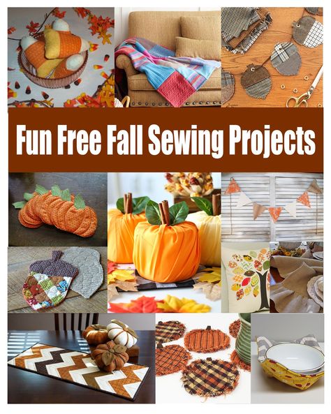 Fun Fall Decor Sewing tutorials | Charmed By Ashley Fall Sewing Projects To Sell, Free Fall Sewing Patterns, Autumn Sewing Projects, Thanksgiving Sewing Projects, Sew Gifts, Autumn Sewing, Fall Bunting, Harvest Crafts, Chevron Table Runners