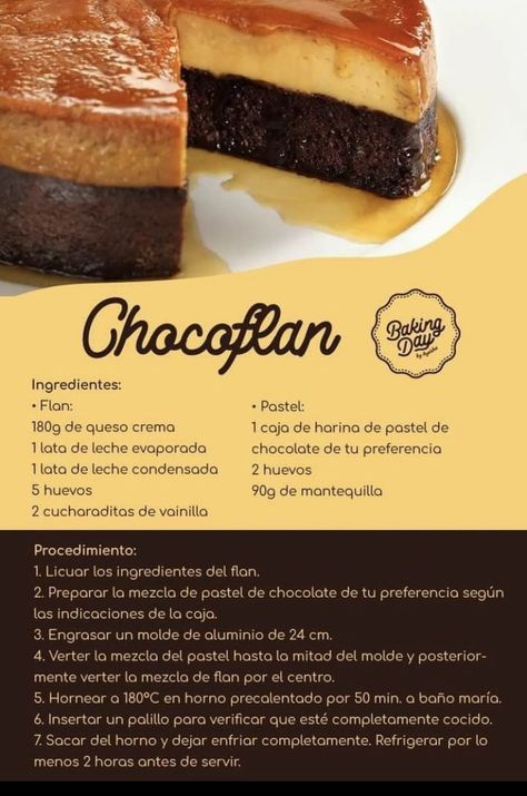 Easy Chocoflan Recipe, Flan Recipe Easy, Chocoflan Recipe, Cups Recipes, Dessert Cups Recipes, Mexican Sweet Breads, Boricua Recipes, Mexican Dessert Recipes, Flan Recipe