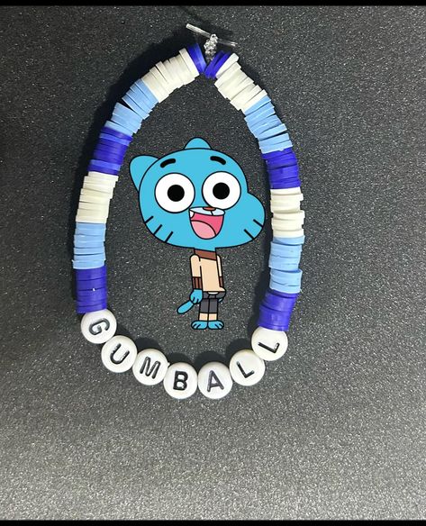 Gumball (The Amazing World of Gumball) Heishi Bracelet #handmadebracelet #heishibracelets #beadedbracelets #bracelets #personalizedbracelets #personalizedbracelet #etsy #etsyshop #etsyseller #etsyfinds #etsysellersofinstagram #etsyjewelry #theamazingworldofgumball #etsyjewelryshop #cartoonbracelet #cartoonbracelets #theamazingworldofgumballcosplay #theamazingworldofgumballgumball #theamazingworldofgumballfans Gumball And Darwin, Heishi Bracelet, Amazing World Of Gumball, Clay Bead, World Of Gumball, The Amazing World Of Gumball, Bracelet Ideas, Personalized Bracelets, Etsy Jewelry