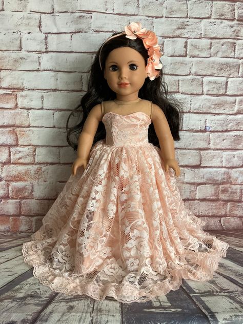 Fancy Dress Patterns, Fantasy Dress Princesses, Doll Hospital, Lace Princess Dress, Doll Fancy Dress, Poofy Dress, Dream Items, Generation Dolls, America Girl