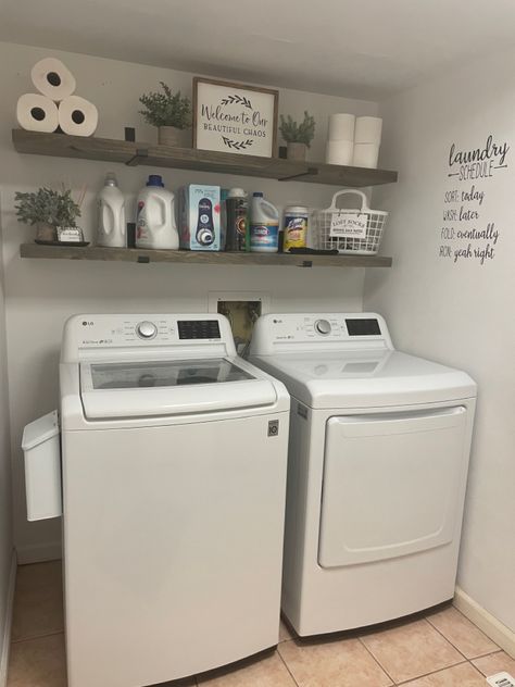 Laundry Alcove, Laundry Area Ideas, Ideas For Bathrooms, Laundry Closet Makeover, Laundry Room Decor Ideas, Laundry Room Decor Diy, Laundy Room, Kitchen Renovation Inspiration, Small Laundry Room Makeover