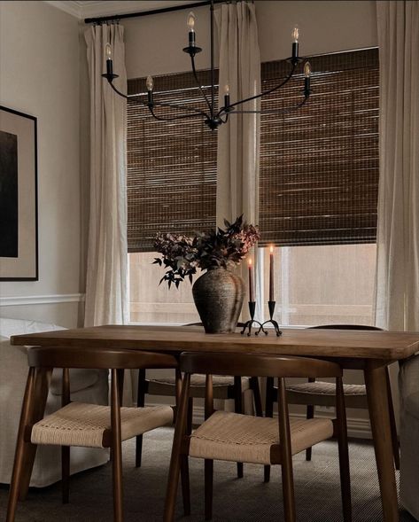 Brooke Morales curated on LTK Amber Interiors Dining Room, Amber Interiors Dining, Transitional Style Dining Room, Dark Dining Room, Dining Room Renovation, Idea For Home, Farmhouse Dining Rooms Decor, Space Beautiful, Warm Interior