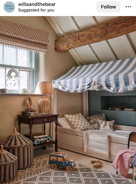 Little Boys Shared Bedroom, Cosy Kids Bedroom, Children’s Bedroom, Kids Farmhouse Bedroom, Cottage Kids Bedroom, Vintage Toddler Boy Room, Shared Boys Room Ideas, Vintage Kids Bedroom, Kids Bedroom Ideas For Boys