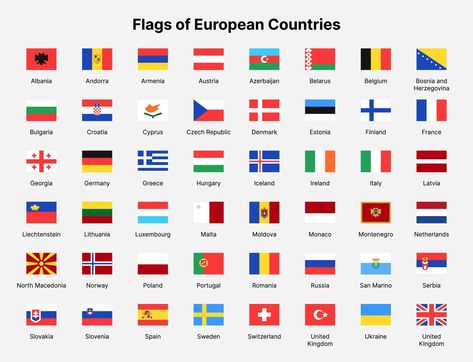 Europe countries flags. Flags of countries in Europe. Europe Flags Country, Flags Of Europe, World Flags With Names, Georgia Ornament, Europe Flag, Flags Of European Countries, Flag Of Europe, Flags Europe, Regions Of The Philippines