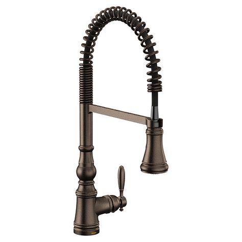 Weymouth Oil Rubbed Bronze Kitchen Faucet -- S73104ORB -- Moen Oil Rubbed Bronze Kitchen Faucet, Victorian Details, Oil Rubbed Bronze Kitchen, Bronze Kitchen Faucet, Rubbed Bronze Kitchen, High Arc Kitchen Faucet, Smart Faucet, Shower Tub Combination, Bronze Kitchen