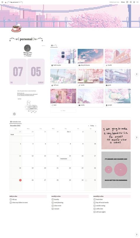 my new pastel pink notion page i use to organize my personal life :) Pink Notion, Organisation Planner, Homemade Planner, Pink Academia, Magic System, Small Business Planner, Media Planner, Social Media Planner, Notion Template