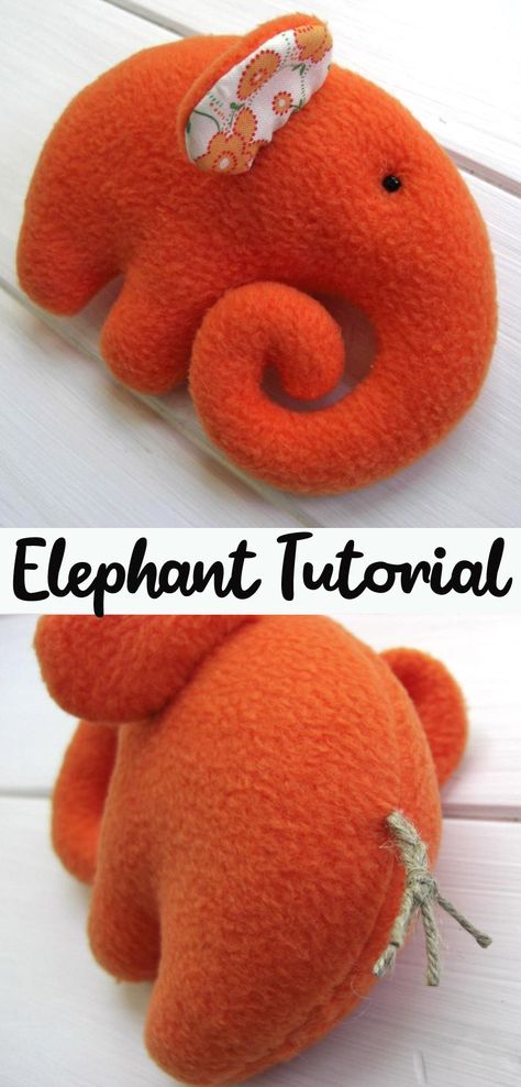 Soft Animal Elephant Tutorial Felt Elephant Patterns Free Printables, Elephant Sewing Pattern Free, Stuffed Elephant Pattern, Elephant Craft, Diy Elephant, Elephant Soft Toy, Elephant Crafts, Animal Elephant, Elephant Stuffed Animal