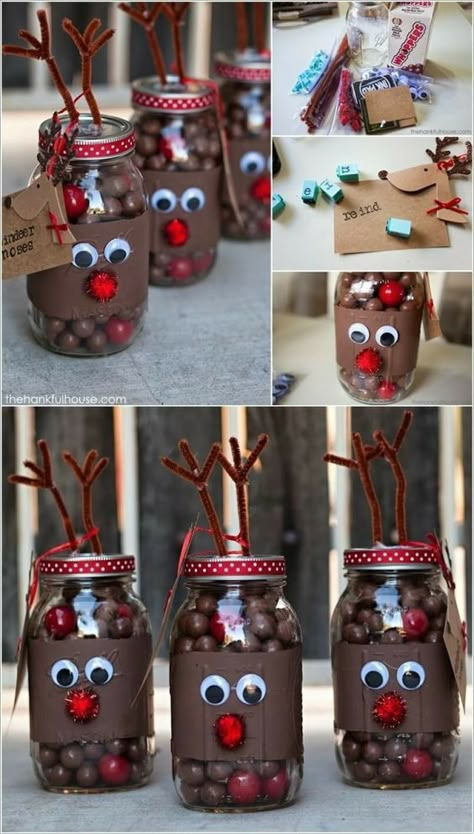 Christmas Mason Jar Ideas, Joululahjat Diy, Mason Jar Ideas, Diy Jar Crafts, Christmas Mason Jars, Mason Jar Crafts Diy, Mason Jar Gifts, Christmas Jars, Jar Ideas