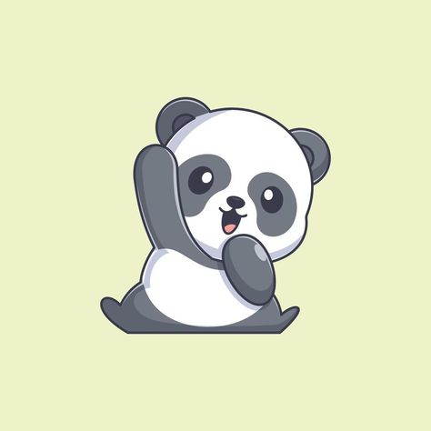 Cute panda waving hand cartoon Drawing Panda, Cute Panda Drawing, Hand Cartoon, Waving Hand, Cool Easy Drawings, Cute Panda Cartoon, Panda Illustration, Panda Tattoo, Panda Drawing