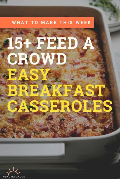 Casseroles For Breakfast, Large Group Breakfast Ideas Brunch Recipes, Breakfast For A Group Ideas, Good Breakfast Casseroles, Best Breakfast Ideas For A Crowd, Brunch Ideas For A Crowd Make Ahead Breakfast Casserole, Breakfast Feed A Crowd, Friendsgiving For A Crowd, Breakfast Recipes Large Group