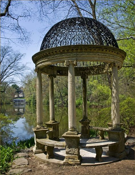 Old Westbury Gardens” on Long Island, designed by the English architect George A. Crawley. Description from pinterest.com. I searched for this on bing.com/images Old Structures Architecture, Wedding Venues New York, Gazebo By The River, Royal Pavilion Brighton, Old Westbury Gardens, New York Long Island, Outdoor Dance Floors, Long Island Mansion, Shakespeare Garden Central Park