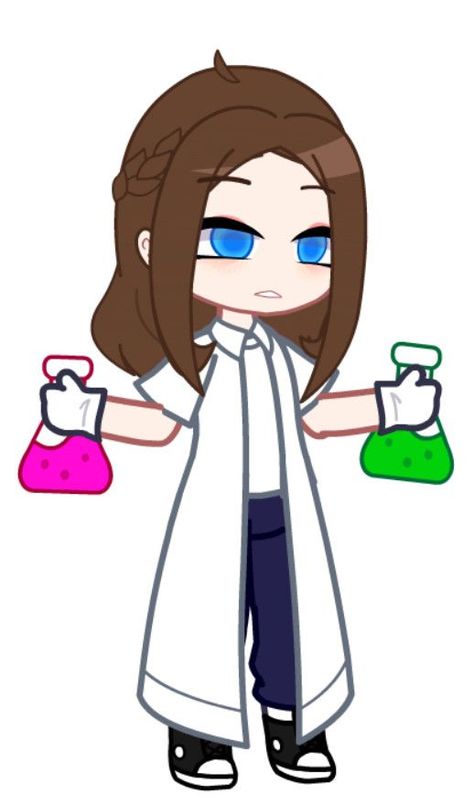 Scientist Gacha Club, Gacha Life Experiment Oc, Gacha Club Scientist, Gacha Club Doctor Outfit, Gacha Experiment Oc, Gacha Experiment, Gacha Stickers, Scientist Costume, Doctor Outfit