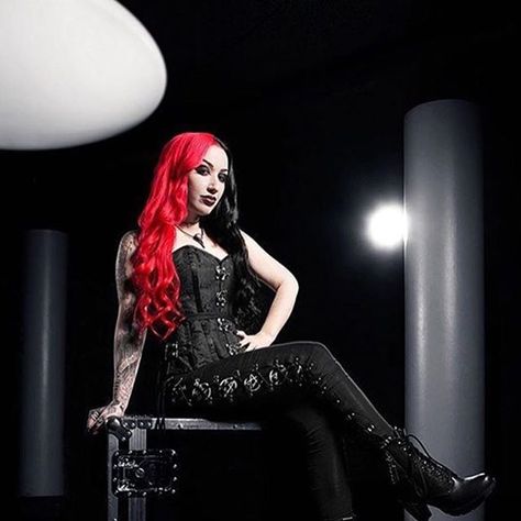 New Years Day Band, Ash Costello, Ashley Costello, Ladies Of Metal, Rock Chick, Gothic Clothes, Goth Women, Goth Beauty, Makeup Tattoos