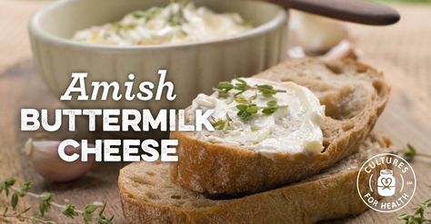 Amish Buttermilk Cheese Buttermilk Cheese, Cheese Making Recipes, Making Cheese, Diy Cheese, How To Make Buttermilk, Making Butter, Cheese Cultures, American Dishes, Food Fantasy