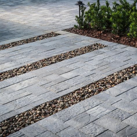 Catalina Pavers | Catalina Textured Paving Stones Stones Walkway, Paving Stones Walkway, Slate Pavers, Permeable Pavers, Stone Walkway, Paving Stones, Wall Systems, Home Exterior, Walkway