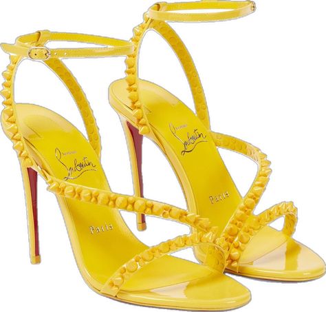 Fashion Png, Louboutin Online, Nice Sandals, Shoes Heels Classy, Yellow Heels, Fab Shoes, Red Louboutin, Louboutin Heels, Heels Classy