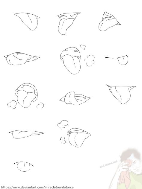 Mouth and Tongue Reference Tongue Mouth Drawing, Stick Out Tongue Drawing Anime, Lick Lips Reference Drawing, Mouth Drawing Reference Tounge Out, Character With Tongue Out, How To Draw A Moaning Mouth, Open Mouth Anime Reference, Drawing Tounge Sticking Out, Sharp Tongue Drawing