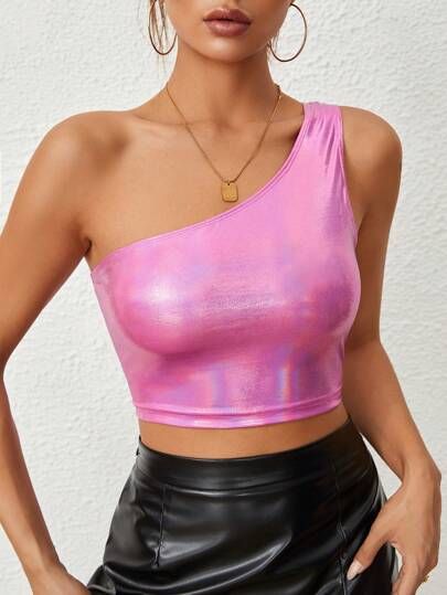 Holographic Crop Top, Rave Tops, Crop Top Designs, Ocean Fashion, Hair Accessories Boho, Future Clothes, Rose Bonbon, Top Crop, Women Tops