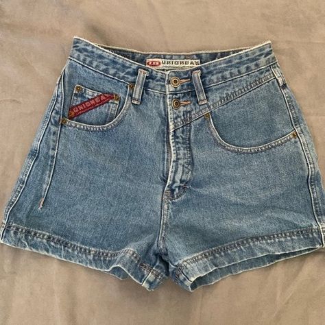 Union Bay vintage high waisted shorts Jean Shorts Vintage, Trending Shorts, 90s Jean Shorts, Summer Vintage Washed Shorts, Cheap Vintage High-waist Jean Shorts, Vintage High-waist Denim Shorts, Thrifted Jean Shorts, 90s Style High-waisted Cotton Shorts, 70s Shorts