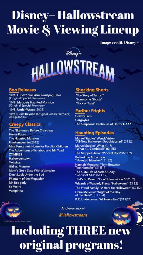 Disney+ Hallowstream Movie and Viewing Lineup (including THREE original programs for Halloween!) Fall Episodes Of Shows, Disney Channel Halloween, Disney Halloween Movies, Spooky Buddies, Halloween Movies List, Halloween Episodes, Halloween Movie Night, Peculiar Children, Home For Peculiar Children