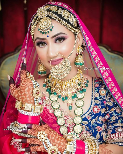 Indian Brides Jewelry, शादी की तस्वीरें, Eastern Makeup, Rajasthani Bride, Indian Bride Makeup, Bridal Jewellery Inspiration, Indian Wedding Bride, Bridal Makeup Images, Indian Bridal Photos