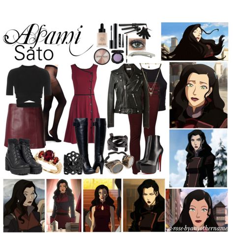 "Asami Sato Outfit" by a-rose-byanyothername on Polyvore Asami Sato Inspired Outfits, Asami Sato Cosplay, Asami Sato Outfit, Asami Outfit, Asami Cosplay, Asami Sato, Inspired Clothes, Halloween Couple, Couple Costumes