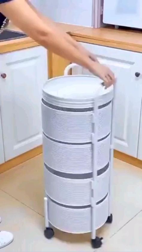 Alat Masak Aesthetic, Video China, Japanese Gadgets, Vegetable Storage Rack, Kitchen Storage Trolley, Vegetable Stand, Fruit And Vegetable Storage, Kitchen Organization Pantry, Kitchen Gadgets Unique