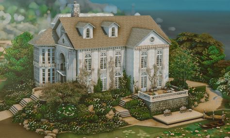 Sims Manor House, Sims Brindleton Bay House, Sims 4 English Manor, Tartosa Builds Sims 4, Sims Chateau, Sims 4 Windenburg Build, Sims 4 Vintage House, Brindleton Bay Sims 4, Sims 4 Chateau