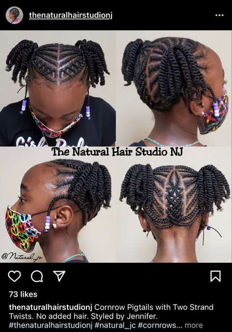 Cornrow Pigtails, Two Strand Twists, Natural Twists, Hair Studio, Pretty Hairstyles, Ear Cuff, Twist, Natural Hair Styles, Hair Styles