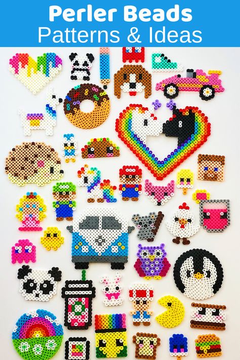 Food Perler Bead Patterns, Small Perler Bead Patterns Minis, Easy Perler Bead Patterns Simple, Perler Bead Patterns Free, Circle Perler Bead Patterns, Kawaii Perler Bead Patterns, Perler Beads Designs Pattern, Disney Perler Bead Patterns, Perler Beads Pattern