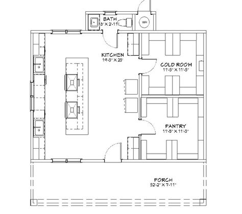 The Summer Kitchen - Homestead House Plans Farm Compound Layout, Kitchen Cold Room, Homestead House Layout, Homestead Cold Room, Cold Room Design, House Plan With Canning Kitchen, Homestead Floor Plans, Off Grid House Plans Layout, Homestead Pantry Design