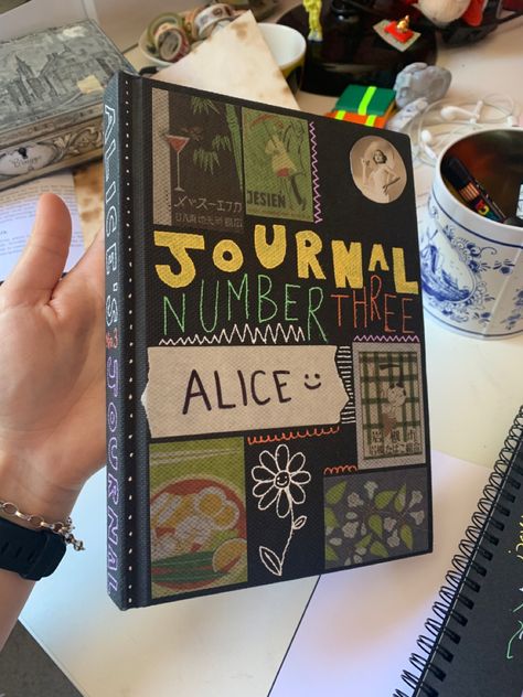 journaling scrapbook Journal Outer Cover Ideas, Front Journal Cover, Front Cover Notebook Ideas, Journal Front Cover Ideas Decorating, Aesthetic Journal Front Cover, Front Cover Drawing Ideas, Art Journal Front Cover Ideas, Sketch Book Front Cover Ideas Aesthetic, Front Scrapbook Ideas