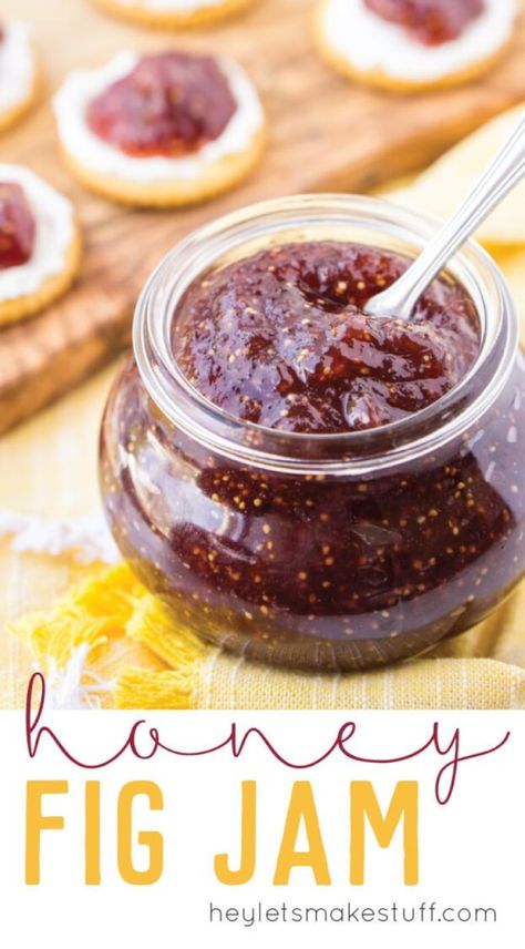 Fig And Honey, Homemade Fig Newtons, Refrigerator Jam, Apricot Jam Recipes, Fruit Butter, Fig Jam Recipe, Honey Jam, Fig Newtons, Jam Recipes Homemade