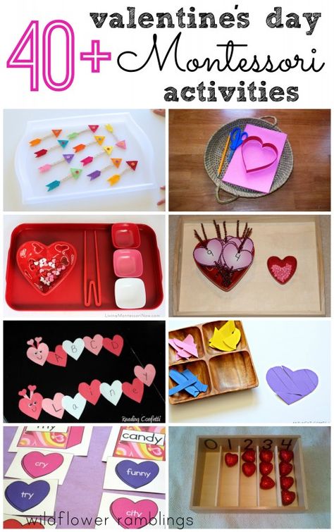 Montessori Valentine's Day Activities - Wildflower Ramblings Valentines Practical Life, Valentines Day Montessori Activities, Valentines Activities, Valentines Theme, Montessori Practical Life, Preschool Valentines, February Valentines, Kids At Home, Montessori Ideas