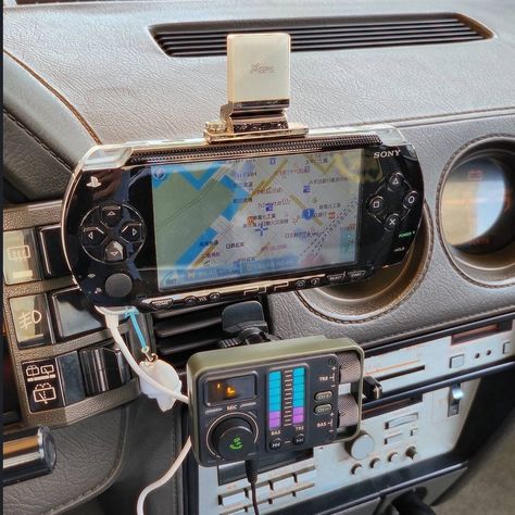 PSP as a GPS Gadgets Aesthetic, Retro Games Poster, Jeep Ideas, Playstation Portable, Sony Psp, Gps Navigation System, Flip Phones, Art Wallpaper Iphone, Still Working