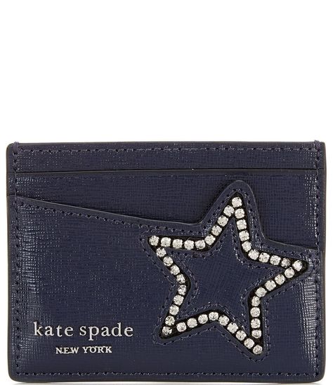 Cute Card Holder, Kate Spade Card Holder, Cute Wallets, Leather Card Holder, Decorative Glass, Pretty Bags, Jewelry Lookbook, Kate Spade Wallet, Birthday Wishlist