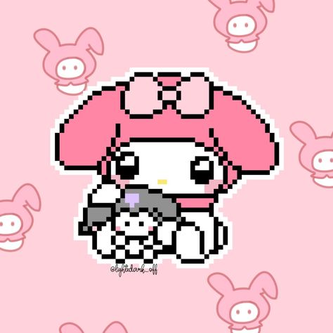 Random Pixel Art, My Melody Pixel Art, Fav Cousin, Clothing Sewing Patterns Free, Easy Pixel Art, Pixel Art Grid, Kawaii Core, Pixel Art Design, Cozy Aesthetic