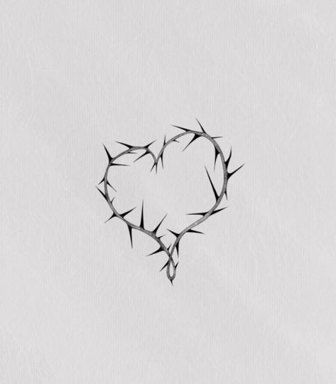 Thorned Heart Tattoo, Crown Of Thorns Heart Tattoo, Spikey Heart Tattoos, Thorny Heart Tattoo, Heart Leaf Tattoo, Heart Thorns Tattoo, Spiky Heart Tattoo, Spiky Tattoos, Leaf Heart Tattoo