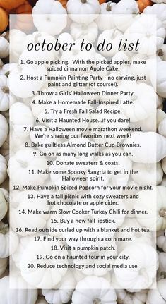 fall bucket list fall bucket list October To Do List, Pumpkin Painting Party, Halloween Bucket List, Fall Family Fun, Fall Starts, Halloween Party Dinner, Fall Mood Board, Fun Fall Activities, Fall Bucket List